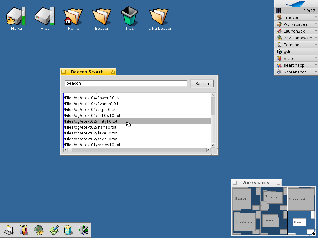A prototype of the index_server search UI.